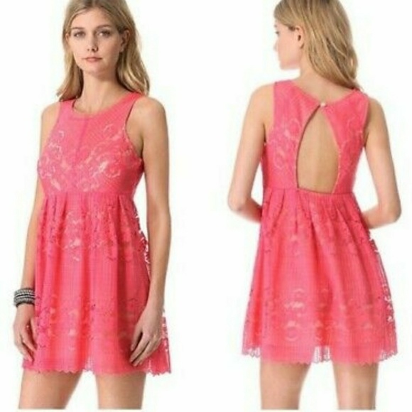 Free People Dresses & Skirts - Anthropologie Coral Lace Dress